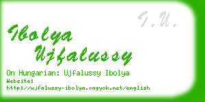 ibolya ujfalussy business card